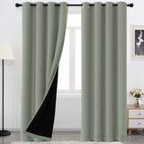 H.VERSAILTEX Thermal Insulated 100% Blackout Grommet Curtains for Bedroom, Pumice Stone, 52" x 84", 2 Panels