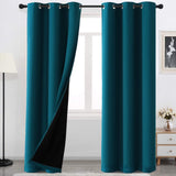 H.VERSAILTEX Thermal Insulated 100% Blackout Grommet Curtains for Bedroom, Pumice Stone, 52" x 84", 2 Panels