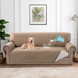 H.VERSAILTEX 100% Waterproof Sofa Cover Non-Slip Machine Washable with Elastic Straps Slipcovers Pet-friendly Furniture Protector (Oversized Sofa, French Oak)