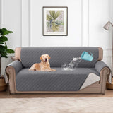 H.VERSAILTEX 100% Waterproof Sofa Cover Non-Slip Machine Washable with Elastic Straps Slipcovers Pet-friendly Furniture Protector (Oversized Sofa, French Oak)