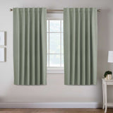 H.VERSAILTEX Blackout Thermal Insulated Window Curtains Bedroom Darkening Black out Drapes for Living Room Back Tab/Rod Pocket Draperies, 2 Panels, 52" x 96", Stone