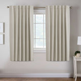 H.VERSAILTEX Blackout Thermal Insulated Window Curtains Bedroom Darkening Black out Drapes for Living Room Back Tab/Rod Pocket Draperies, 2 Panels, 52" x 96", Stone
