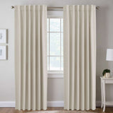 H.VERSAILTEX Blackout Thermal Insulated Window Curtains Bedroom Darkening Black out Drapes for Living Room Back Tab/Rod Pocket Draperies, 2 Panels, 52" x 96", Stone