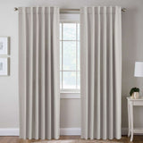 H.VERSAILTEX Blackout Thermal Insulated Window Curtains Bedroom Darkening Black out Drapes for Living Room Back Tab/Rod Pocket Draperies, 2 Panels, 52" x 96", Stone