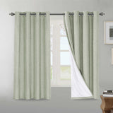 H.VERSAILTEX Natural Linen Blackout Curtains Set of 2 Panels, 100% Completely Blackout Curtains for Sliding Glass Door/Patio (52" x 96", Natural)