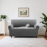 H.VERSAILTEX Premium Jacquard Stretch Sofa Cover with Waterproof Seat & Elastic Bottom Protection for Kids,Pets 1-Piece Furniture Protector Slipcover(Armchair,Sea Grass)