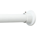 H.VERSAILTEX Single Shower Curtain Rod Non Slip Adjustable 26-78 inch with Spring Tension for Bathroom，White