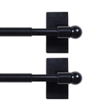 H.Versailtex White Magnetic Curtain Rods, 0.5 in Stainless Steel Ball Adjustable, 16 - 28 in,2 Pack