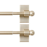 H.Versailtex White Magnetic Curtain Rods, 0.5 in Stainless Steel Ball Adjustable, 16 - 28 in,2 Pack