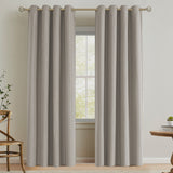 Blackout Fine Line Faux Linen Curtains