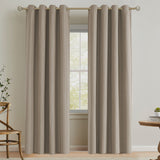 Blackout Fine Line Faux Linen Curtains