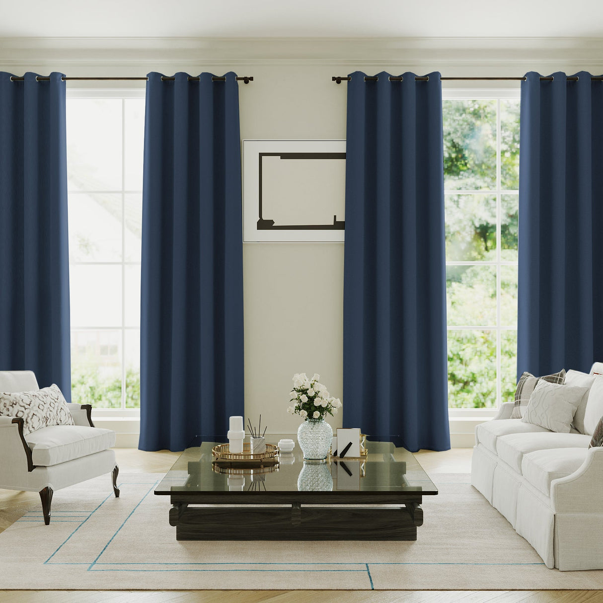 100% Blackout Curtains for Bedroom Thermal Insulated Blackout Curtains