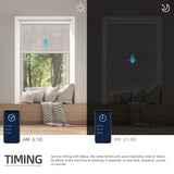 Motorized Light Filtering Roller Shades 70% Blackout Linen