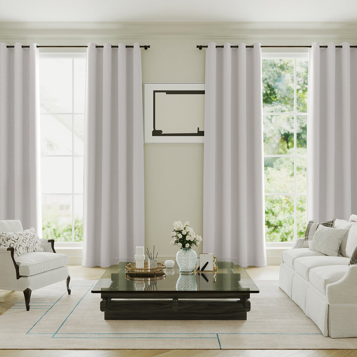 100% Blackout Curtains for Bedroom Thermal Insulated Blackout Curtains