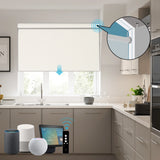 Hardwired Motorized Roller Shades 100% Blackout Vinyl