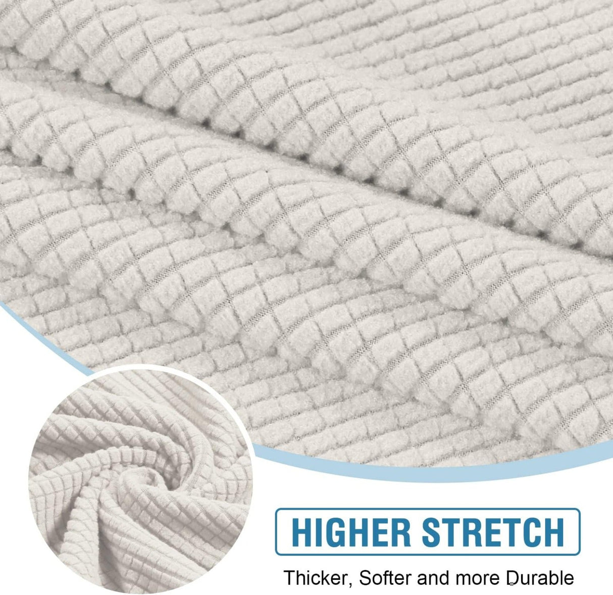 H.VERSAILTEX Sectional Couch Covers 1 Piece Chaise Slipcover L Shape Separate Cushion Couch Cover for Both Left/Right Sectional Couch