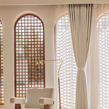 Blackout Fine Line Faux Linen Curtains