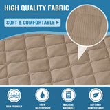 H.VERSAILTEX 100% Waterproof Sofa Cover Non-Slip Machine Washable with Elastic Straps Slipcovers Pet-friendly Furniture Protector (Oversized Sofa, French Oak)