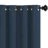 H.VERSAILTEX Natural Linen Blackout Curtains Set of 2 Panels, 100% Completely Blackout Curtains for Sliding Glass Door/Patio (52" x 96", Natural)