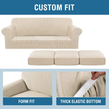4 Piece Stretch Couch Covers for Cushion Couch Sofa Furniture Slipcovers
