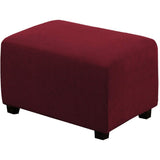 Ottoman Cover Slipcover Rectangle Fit Length Footrest Sofa Slipcovers Stool Cover