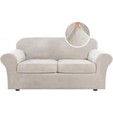 Modern Velvet Plush High Stretch Sofa Slipcover