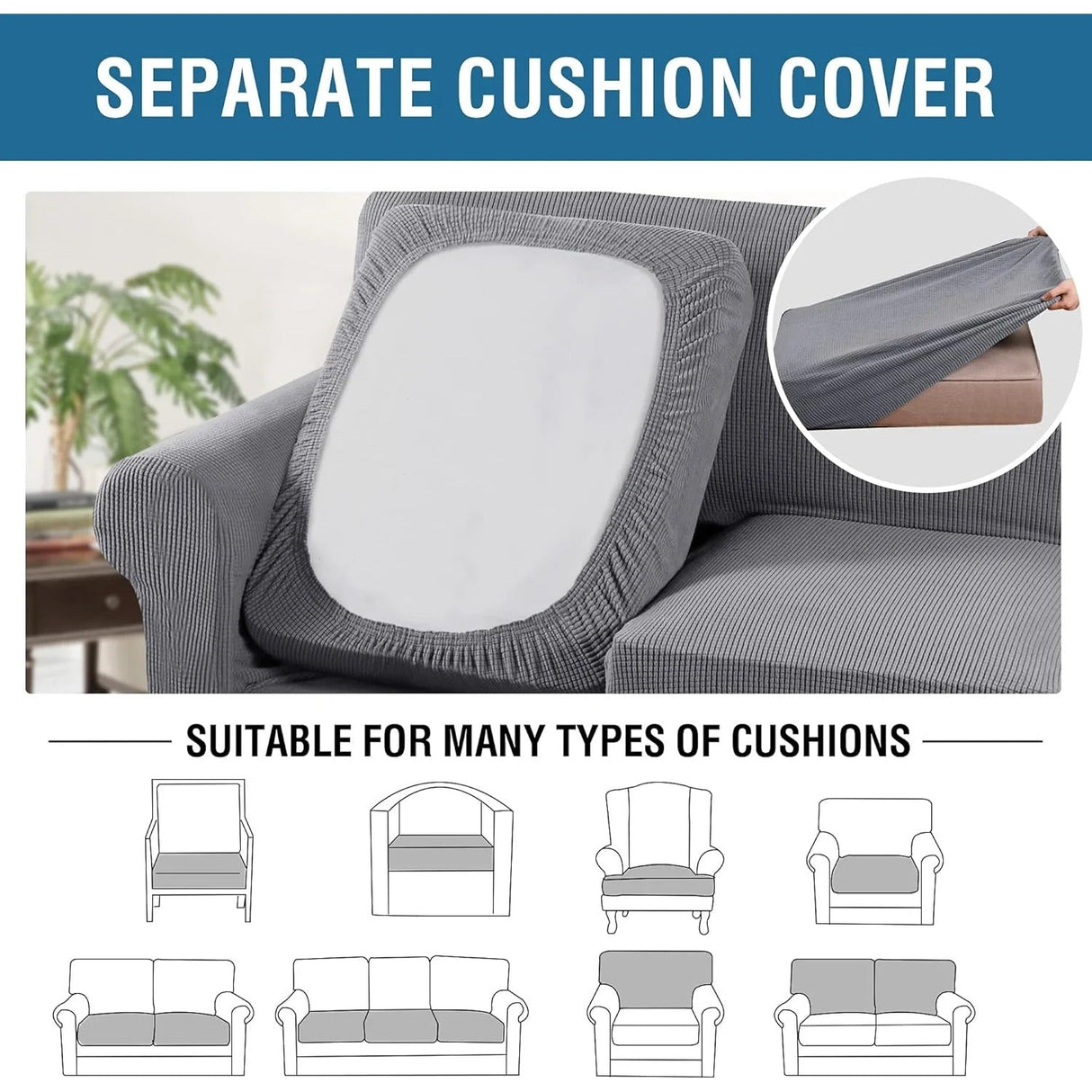 Multi Piece Stretch Sofa Cover Living Room Furniture Slipcovers