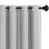H.VERSAILTEX Natural Linen Blackout Curtains Set of 2 Panels, 100% Completely Blackout Curtains for Sliding Glass Door/Patio (52" x 96", Natural)