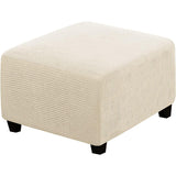 Ottoman Cover Slipcover Rectangle Fit Length Footrest Sofa Slipcovers Stool Cover