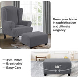 Ottoman Cover Slipcover Rectangle Fit Length Footrest Sofa Slipcovers Stool Cover