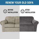 Stretch Velvet Sofa Covers for Cushion Couch Covers Sofa Slipcovers Furniture Protector
