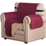 Reversible Furniture Protector Anti-Slip Water Resistant 2" Elastic Straps Couch Covers