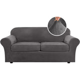 Modern Velvet Plush High Stretch Sofa Slipcover