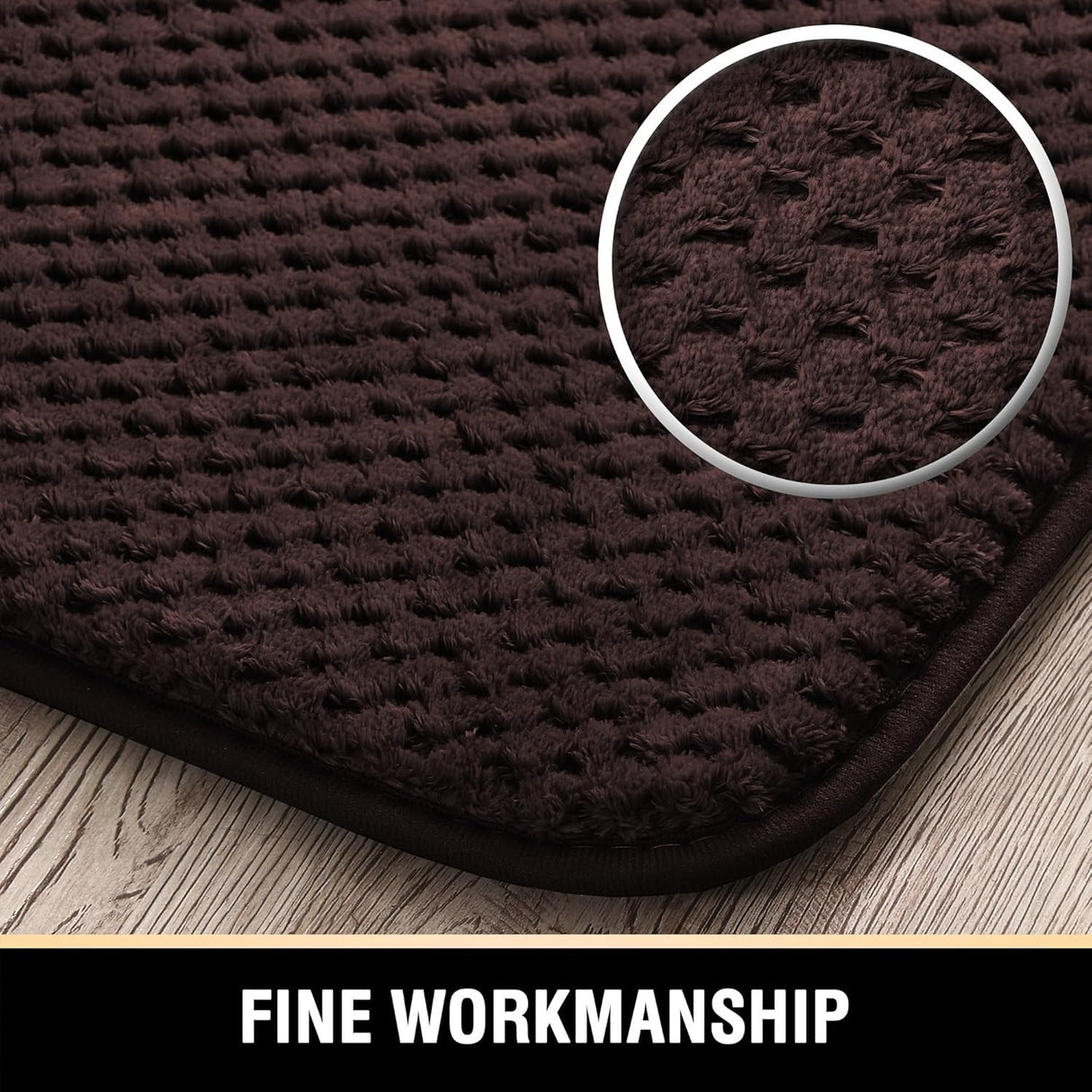 H.VERSAILTEX Memory Foam Bath Mat Rug Quick Drying Bathroom Rug for Floor