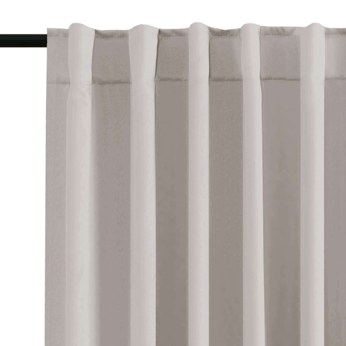 H.VERSAILTEX Blackout Thermal Insulated Window Curtains Bedroom Darkening Black out Drapes for Living Room Back Tab/Rod Pocket Draperies, 2 Panels, 52" x 96", Stone