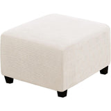 Ottoman Cover Slipcover Rectangle Fit Length Footrest Sofa Slipcovers Stool Cover