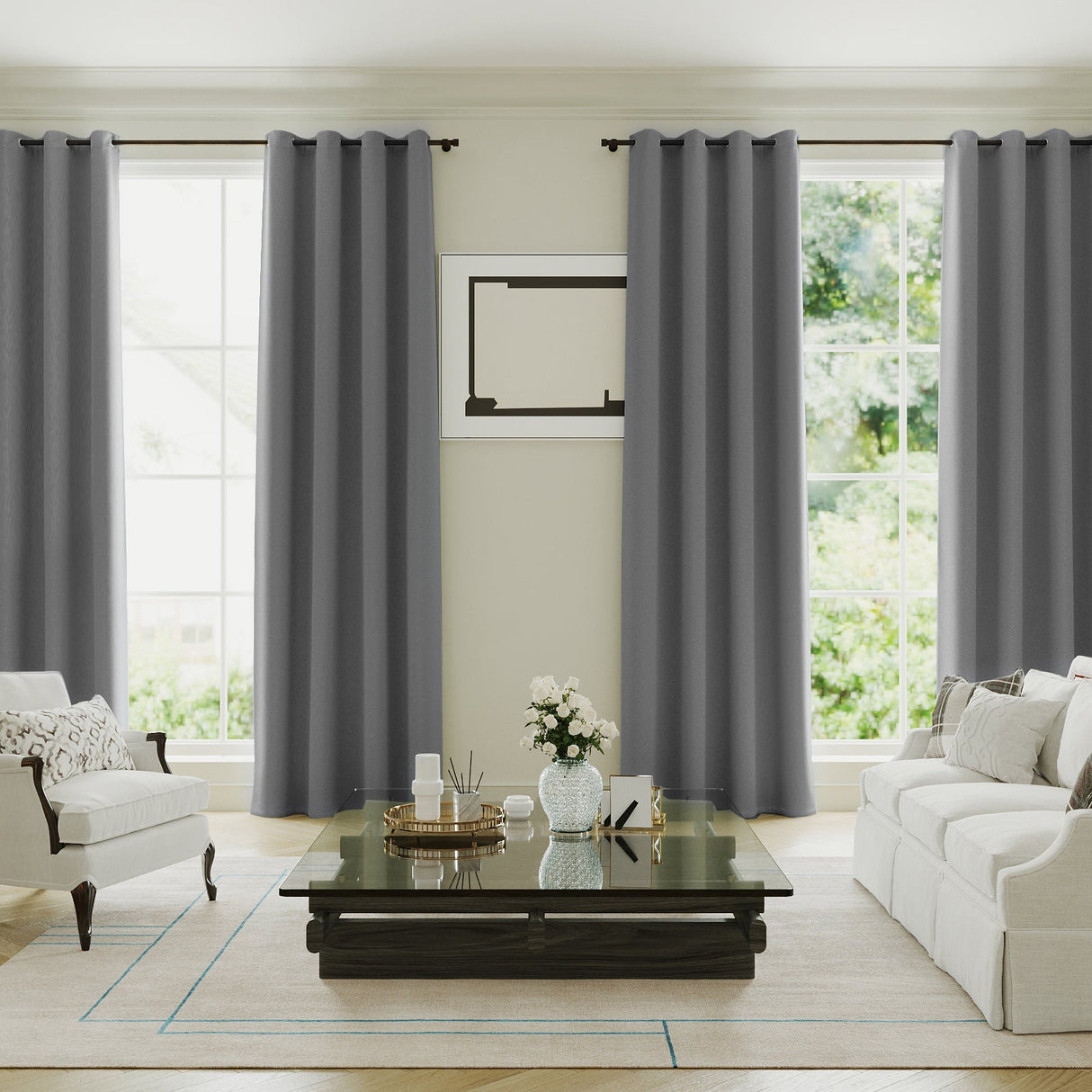 100% Blackout Curtains for Bedroom Thermal Insulated Blackout Curtains