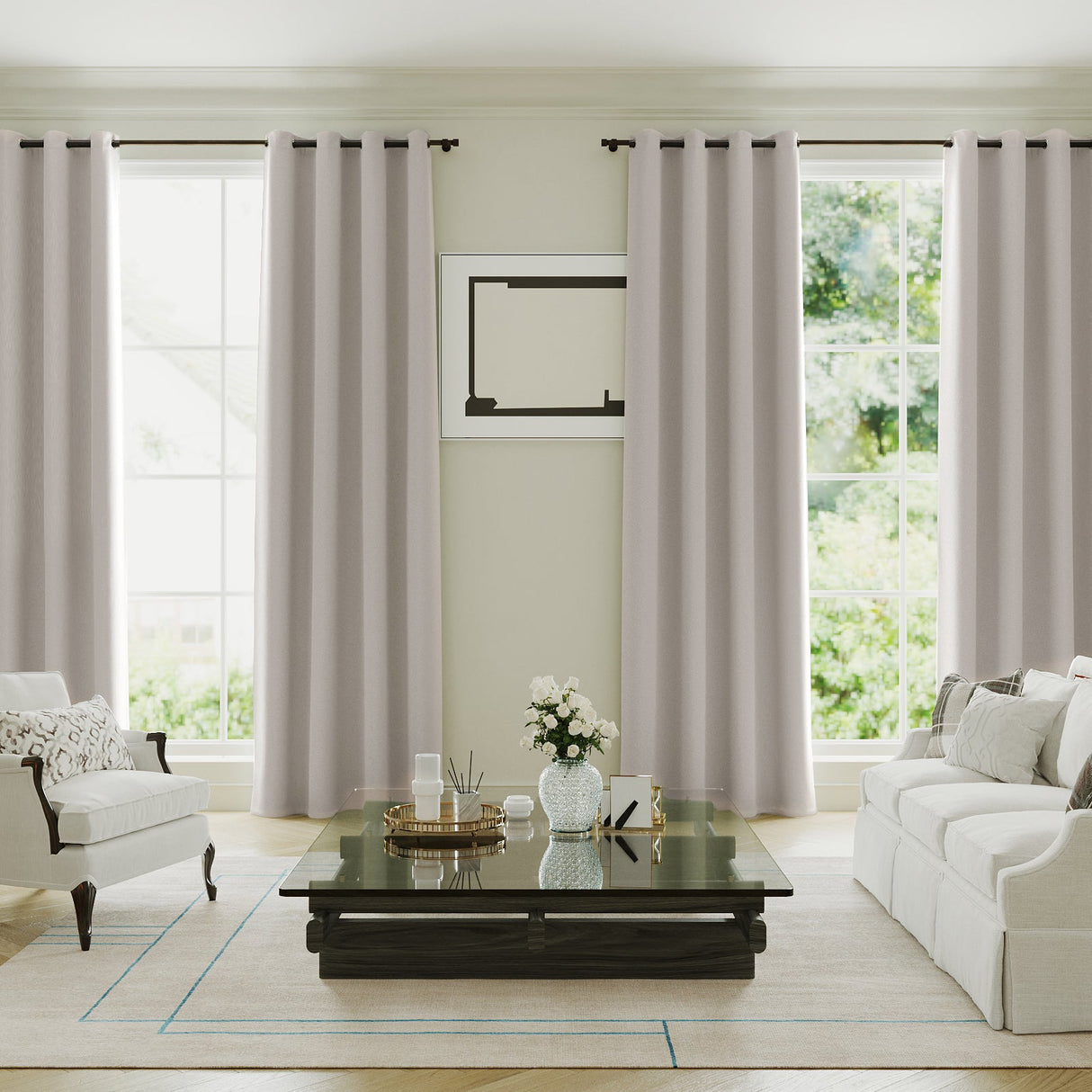 100% Blackout Curtains for Bedroom Thermal Insulated Blackout Curtains